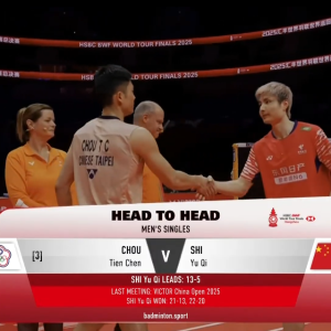 2025年 汇丰世界羽联世界巡回赛总决赛 周天成[中国台北] vs [中国]石宇奇
