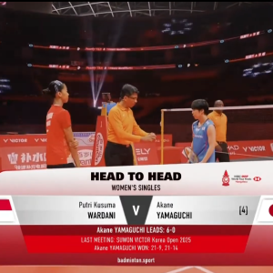 2025年 汇丰世界羽联世界巡回赛总决赛 普特里·库苏马·瓦尔达尼[印尼] vs [日本]山口茜