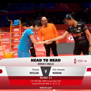 2025年 汇丰世界羽联世界巡回赛总决赛 宫崎友花[日本] vs [印尼]普特里·库苏马·瓦尔达尼