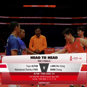 2025年 汇丰世界羽联世界巡回赛总决赛 法贾尔·阿尔菲安&穆罕默德·肖希布·菲克里[印尼] vs [中国]梁伟铿&王昶