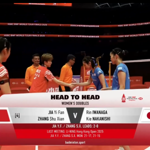 2025年 汇丰世界羽联世界巡回赛总决赛 贾一凡&张殊贤[中国] vs [日本]岩永铃&中西贵映