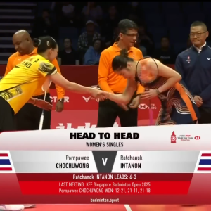 2025年 汇丰世界羽联世界巡回赛总决赛 李美妙[泰国] vs [泰国]拉差诺·因达农