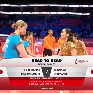 2025年 汇丰世界羽联世界巡回赛总决赛 福岛由纪&松本麻佑[日本] vs [日本]岩永铃&中西贵映