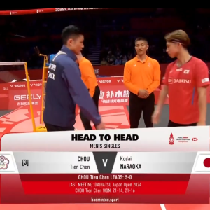 2025年 汇丰世界羽联世界巡回赛总决赛 周天成[中国台北] vs [日本]奈良冈功大