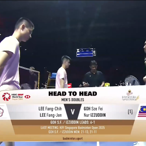 2025年 印尼公开赛 R32 李芳至&李芳任[中国台北] vs [马来西亚]吴世飞&努尔·伊祖丁·鲁姆萨尼