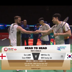 2026年 马来西亚公开赛 SF 本·莱恩&肖恩·文迪[英格兰] vs [韩国]金元昊&徐承宰