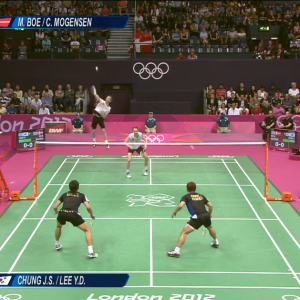 2012年 伦敦奥运会 鲍伊&摩根森[丹麦] vs [韩国]李龙大&郑在成