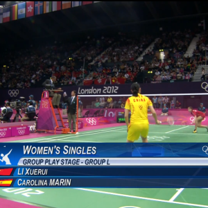 2012年 伦敦奥运会 女单 李雪芮[中国] vs [西班牙]卡罗琳娜·马林·马丁