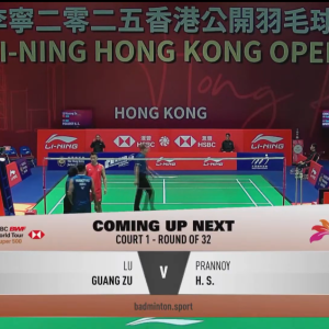2025年 李宁香港公开赛 R32 陆光祖[中国] vs [印度]普兰诺伊