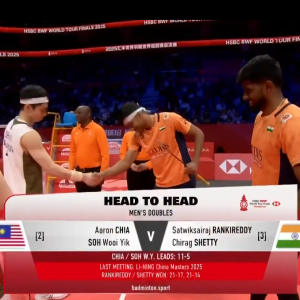 2025年 汇丰世界羽联世界巡回赛总决赛 谢定峰&苏伟译[马来西亚] vs [印度]萨特维克·赛拉杰·兰基雷迪&奇拉格·钱德拉谢卡尔·谢提