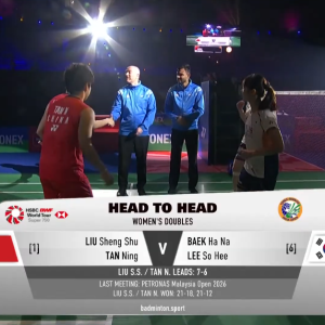 2026年 印度公开赛 女双 SF 刘圣书&谭宁[中国] vs [韩国]白荷娜&李绍希