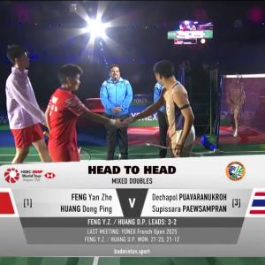 2026年 印度公开赛 混双 SF 冯彦哲&黄东萍[中国] vs [泰国]德差波·保乌拉努科&苏皮萨拉·帕维斯坦帕