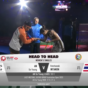 2026年 印度公开赛 女单 SF 安洗莹[韩国] vs [泰国]拉差诺·因达农