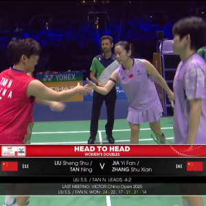 2025年 世界锦标赛 女双 QF 刘圣书&谭宁[中国] vs [中国]贾一凡&张殊贤