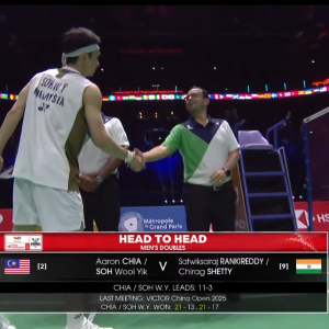 2025年 世界锦标赛 男双 QF 谢定峰&苏伟译[马来西亚] vs [印度]萨特维克·赛拉杰·兰基雷迪&奇拉格·钱德拉谢卡尔·谢提