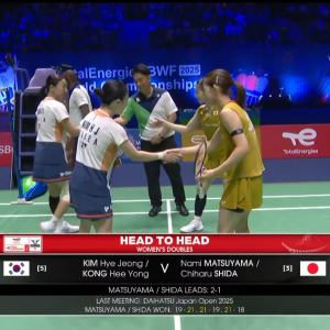 2025年 世界锦标赛 女双 QF 金慧贞&孔熙容[韩国] vs [日本]松山奈未&志田千阳
