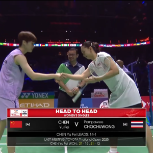 2025年 世界锦标赛 女单 QF 陈雨菲[中国] vs [泰国]李美妙