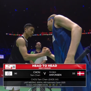 2025年 世界锦标赛 男单 QF 周天成[中国台北] vs [丹麦]安东森