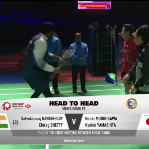 2026年 印度公开赛 男双 QF 萨维克赛拉吉·兰基雷迪&奇拉格·钱德拉谢卡尔·谢提[印度] vs [日本]绿川大辉&山下恭平