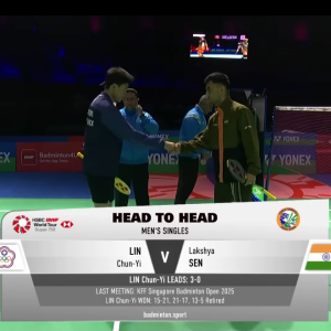 2026年 印度公开赛 男单 QF 林俊易[中国台北] vs [印度]拉克什亚·森