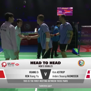 2026年 印度公开赛 男双 R32 黄荻&任翔宇[中国] vs [丹麦]金·阿斯特鲁普&安德斯·斯考劳普·拉斯姆森