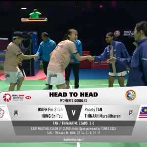 2026年 印度公开赛 女双 QF 谢沛珊&洪恩慈[中国台北] vs [马来西亚]陈康乐&蒂娜·穆拉利塔兰