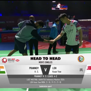 2026年 印度公开赛 男单 R16 普兰诺伊·哈西纳·苏尼尔·库马尔[印度] vs [新加坡]骆健佑